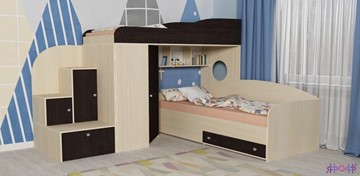 Детская кровать-шкаф Кадет-2, корпус Дуб, фасад Венге в Симферополе