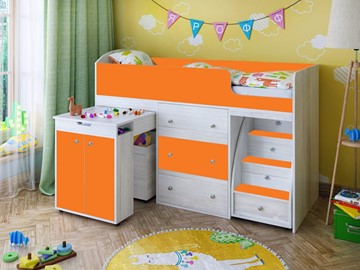 Детская кровать-шкаф Малыш 1600, корпус Винтерберг, фасад Оранжевый в Симферополе