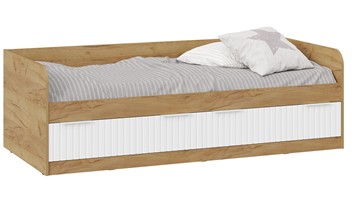 1-спальная детская кровать Хилтон Тип 1 900 (Дуб Крафт Золотой/Белый матовый) в Симферополе