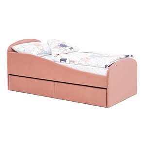 Кровать с ящиками Letmo 190х80 пудровый (велюр) в Симферополе