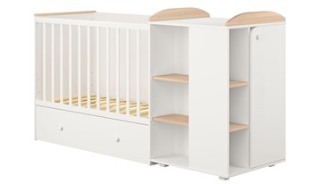 Детская кровать-шкаф с комодом POLINI Kids Ameli 800 Белый / Дуб пастельный, серия AMELI в Симферополе