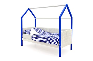 Кровать-домик детская «Svogen сине-белый» мягкая в Симферополе