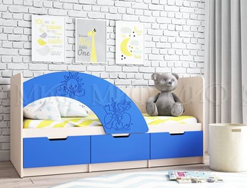 Детская кровать Юниор-3, синий матовый в Симферополе