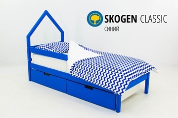 Детская кровать-домик мини Skogen синия в Симферополе