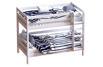 Двухъярусная детская кровать Мебельград Авалон, восковая эмаль с прямой лестницей в Симферополе