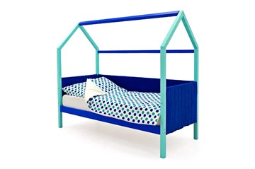 Детская кровать-домик Svogen, мятный-синий мягкая в Симферополе