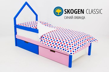 Кровать-домик мини Skogen синий-лаванда в Симферополе