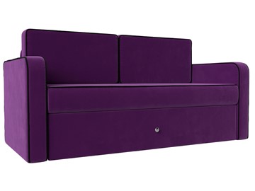 Детский диван-трансформер Смарт, Фиолетовый\Черный (Микровельвет) в Симферополе