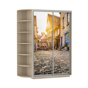 Шкаф 2-дверный Экспресс 1500x600x2200, со стеллажом, Улица/шимо светлый в Симферополе