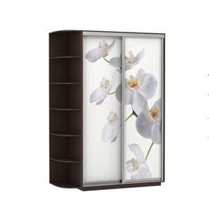 Шкаф 2-створчатый Экспресс 1500x600x2200, со стеллажом, Орхидея белая/венге в Симферополе