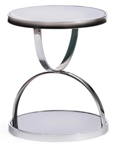 Стеклянный журнальный столик GROTTO (mod. 9157) металл/дымчатое стекло, 42х42х50, хром в Симферополе