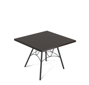 Квадратный столик SHT-S100 / SHT-TT 60/60 ЛДСП (венге луизиана/черный муар) в Симферополе