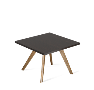 Квадратный столик SHT-S39 / SHT-TT 60/60 ЛДСП (венге луизиана/брашированный коричневый) в Симферополе