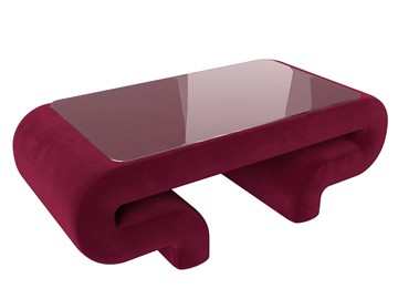 Стеклянный столик Волна, бордовый (микровельвет) в Симферополе