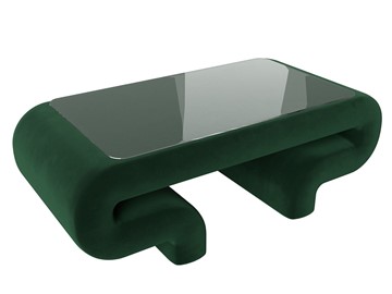 Стеклянный столик Волна, зеленый (велюр) в Симферополе