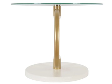 Стеклянный столик Дуэт 13Н (золото-слоновая кость-прозрачное) в Симферополе