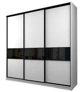 Шкаф MAX МШ-25-6-24-999, Профиль Черный/Цвет Белый/Oraclal Черный в Симферополе