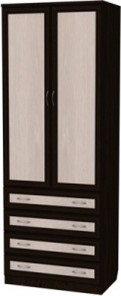 Распашной шкаф 103 со штангой, цвет Венге в Симферополе