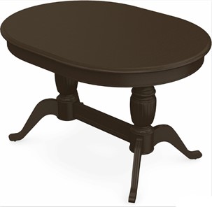 Обеденный раздвижной стол Леонардо-2 исп. Овал, тон 7 (Морилка/Эмаль) в Симферополе
