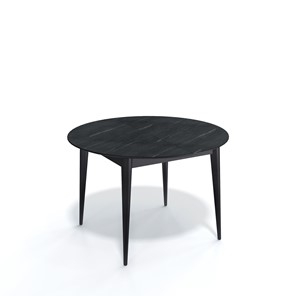 Обеденный круглый стол Kenner W1200 (Черный/Мрамор серый) в Симферополе
