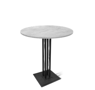 Обеденный круглый стол SHT-TU6-BS1/H110 / SHT-TT 90 ЛДСП (бетон чикаго светло-серый/черный) в Симферополе