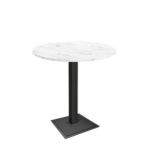 Круглый кухонный стол SHT-TU6-BS1/H110 / SHT-TT 90 ЛДСП (мрамор кристалл/черный) в Симферополе
