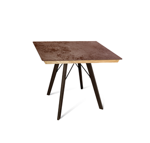 Керамический обеденный стол SHT-TU9/ТT8 60/60 (венге/прозрачный лак/коричневая сепия) в Симферополе