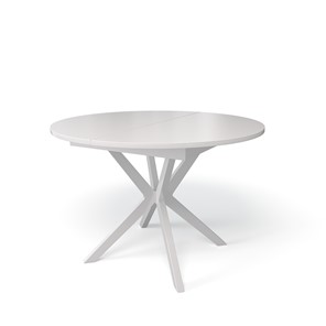 Обеденный круглый стол Kenner B1100 (Белый/Стекло белое сатин) в Симферополе