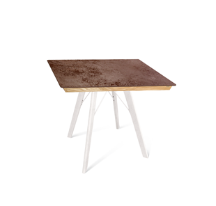 Керамический кухонный стол SHT-TU9/ТT8 60/60 (выбеленый/прозрачный лак/коричневая сепия) в Симферополе