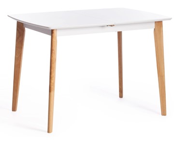 Небольшой стол Claire, дерево гевея/МДФ, 110+30x75x75 Белый/натуральный арт.15111 в Симферополе