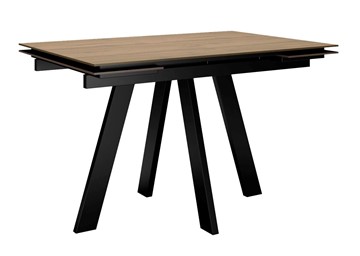 Кухонный раскладной стол DikLine DM120 Дуб галифакс / опоры черные в Симферополе