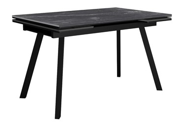 Керамический стол DikLine SKA125 Керамика Серый мрамор/подстолье черное/опоры черные (2 уп.) в Симферополе