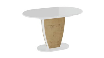 Обеденный овальный стол Монреаль тип 1 (Белый глянец/Бунратти) в Симферополе