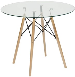 Стеклянный стол CINDY GLASS (mod.80GLASS) металл/стекло, D80х75см, прозрачный арт.13068 в Симферополе