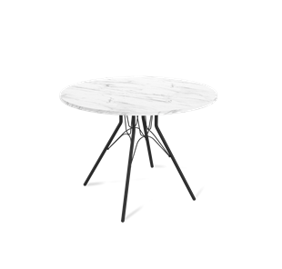 Обеденный круглый стол SHT-TU34-P / SHT-TT 90 ЛДСП (бетон чикаго светло-серый/мрамор кристалл) в Симферополе