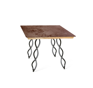 Керамический обеденный стол SHT-TU17 (4 шт.)/ТT8 60/60 (черный муар/прозрачный лак/коричневая сепия) в Симферополе