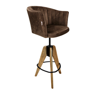 Барный стул SHT-ST42-1 / SHT-S92 (кофейный трюфель/браш.коричневый/черный муар) в Симферополе
