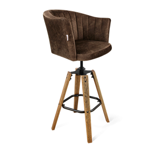 Барный стул SHT-ST42-1 / SHT-S93 (кофейный трюфель/браш.коричневый/черный муар) в Симферополе
