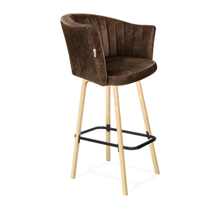 Барный стул SHT-ST42-1 / SHT-S94 (кофейный трюфель/прозрачный лак/черный муар) в Симферополе