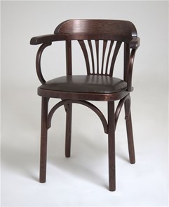 Обеденный стул Венский мягкий, кожзам коричневый/темный тон в Симферополе