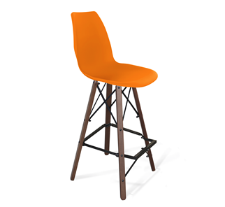 Барный стул SHT-ST29/S80 (оранжевый ral2003/темный орех/черный) в Симферополе