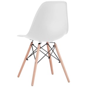 Комплект стульев 4 шт. BRABIX "Eames CF-010", пластик белый, опоры дерево/металл, 532630, 2033A в Симферополе