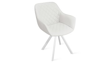 Обеденный стул Дастин К2 (Белый матовый/Кож.зам Polo White) в Симферополе