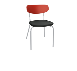 Обеденный стул SHT-ST85-2/SB85-2/S85M (красный/черный/хром лак) в Симферополе