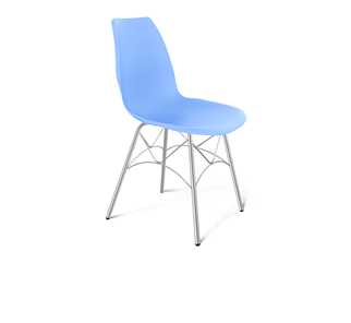 Обеденный стул SHT-ST29/S107 (голубой pan 278/хром лак) в Симферополе