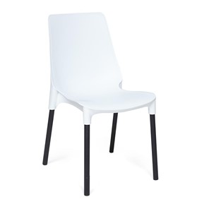 Обеденный стул GENIUS (mod 75) 46x56x84 белый/черные ножки арт.12829 в Симферополе