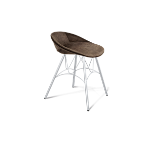 Обеденный стул SHT-ST19-SF1 / SHT-S100 (кофейный трюфель/хром лак) в Симферополе