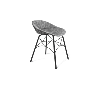 Обеденный стул SHT-ST19-SF1 / SHT-S107 (дымный/черный муар) в Симферополе