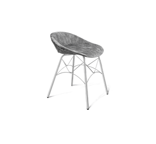 Обеденный стул SHT-ST19-SF1 / SHT-S107 (дымный/хром лак) в Симферополе