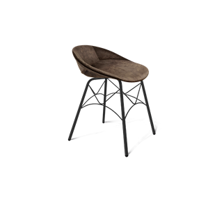 Обеденный стул SHT-ST19-SF1 / SHT-S107 (кофейный трюфель/черный муар) в Симферополе